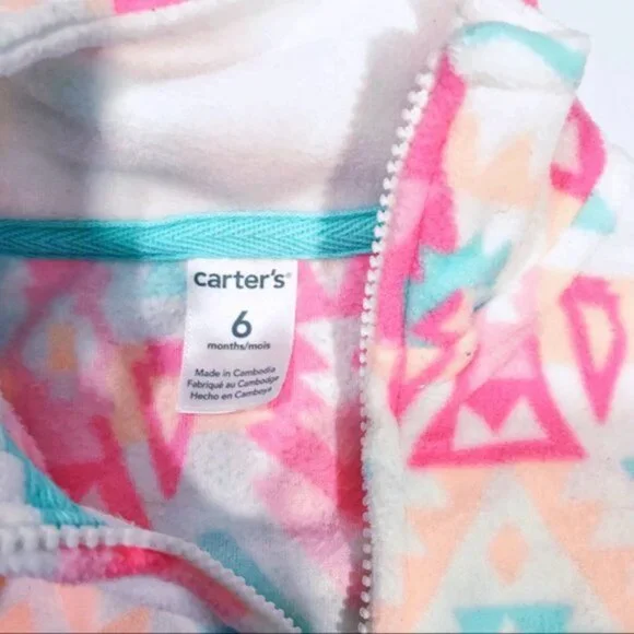 Lot of 3 kids fleece sweaters Sz 6 M - Picture 14 of 15